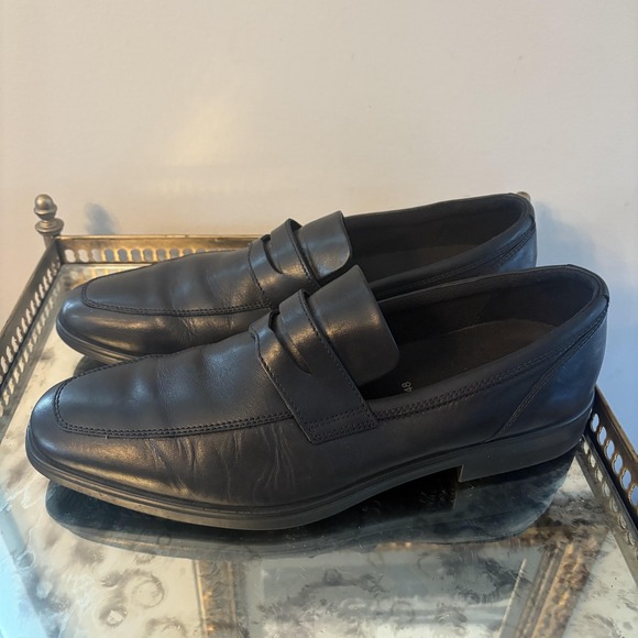 Ecco Shoes Mens Size 14 Leather Loafers Comfort Dress Slip On‎ Danish Design